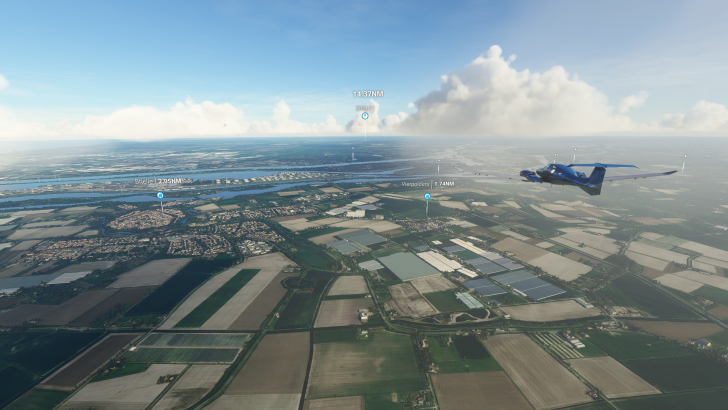 Flugsimulator-Fotos Holland von oben