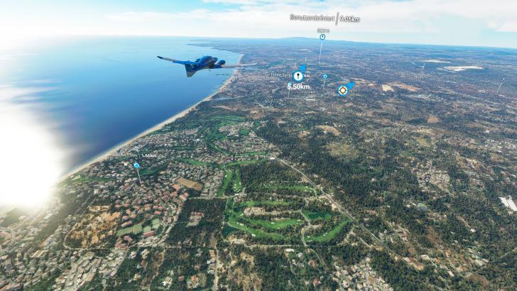 Flugsimulator-Fotos Portugal von oben