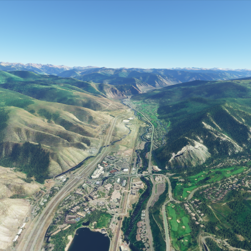 Flugsimulator-Fotos Colorado von oben
