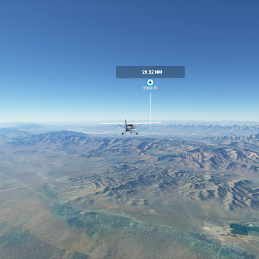 Flugsimulator-Fotos Nevada von oben